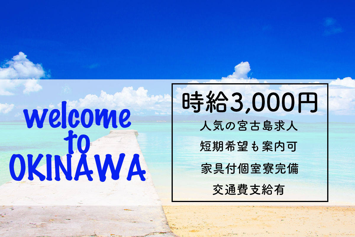 沖縄県宮古島の飲食店で時給3 000円 ナイトスタッフの住み込みリゾートバイト リゾバ求人no