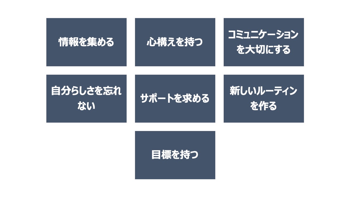 新しい環境の不安を解消する方法